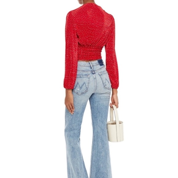 Maje Red Polka Dot top - Picture 4 of 4